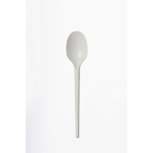 Economy Plastic Dessert Spoons White x100
