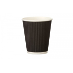 8oz Black Ripple Cups Triple Wall x500