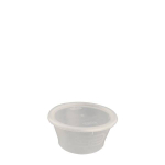 Satco 2oz/6cl Clear Dip Pots & Lid x1000