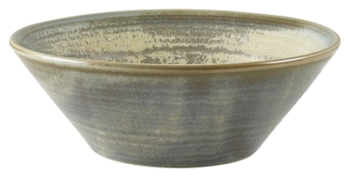 Terra Porcelain Matt Grey Conical Bowl 14cm x6