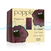 Poppies 40cm 2Ply 8 Fold Bordeaux Napkins x2000