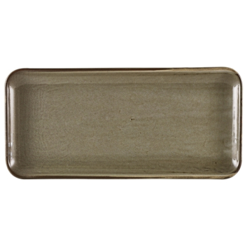 Terra Porcelain Smoke Grey Narrow Rect Platter 36x16.5cm x6