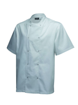Basic Stud Jacket (Short Sleeve) White XL Size x1 Basic Stud Jacket (Short Sleeve) White XL Size x1