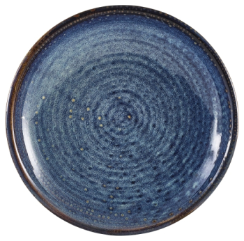 Terra Porcelain Aqua Blue Deep Coupe Plate 21cm x6