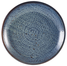 Terra Porcelain Aqua Blue Deep Coupe Plate 28cm x6