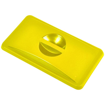 Yellow Closed Lid For Slim Recycling Bin x1