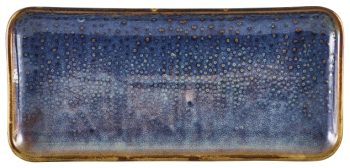 Terra Porcelain Aqua Blue Narrow Rectangular Platter 27x12.5cm x6