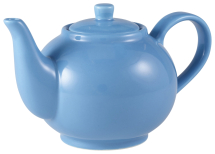 GenWare Porcelain Blue Teapot 45cl/15.75oz x6