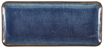 Terra Porcelain Aqua Blue N'rw Rect Platter 36 x 16.5cm x6