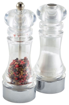 Acrylic Pepper Mill & Salt Shaker Set x1