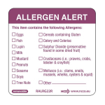 Allergen Alert Label Removable 50x76mm x500