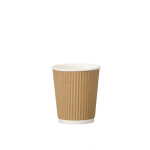 8oz Kraft Ripple Cups Triple Wall x500