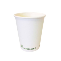 Edenware 8oz Cups White Single Wall x1000