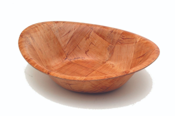 Oval Woven Wood Bowls 9Inchx7Inch Singles x1 Oval Woven Wood Bowls 9Inchx7Inch Singles x1