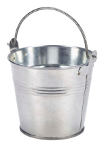 Galvanised Steel Serving Bucket 10cm Dia x1