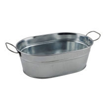 Galvanised Steel Serving Bucket 23 x 15 x 7cm x1 Galvanised Steel Serving Bucket 23 x 15 x 7cm x1