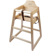 Wooden High Chair - Light Wood x1