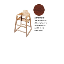 Wooden High Chair - Dark Wood x1