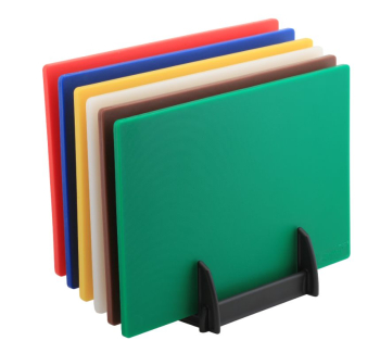 6 Colour (1 of Each) LD Chopping Boards + Rack x1