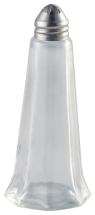 Glass Lighthouse Pepper Shaker Silver Top x1