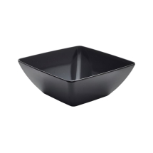 Black Melamine Curved Square Bowl 26.2cm x1