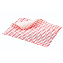 Greaseproof Paper Red Gingham Print 25 x 20cm x1