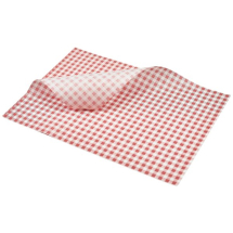 Greaseproof Paper Red Gingham Print 35 x 25cm x1