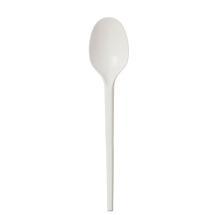 Strong White Plastic Dessert Spoon x1000
