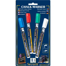 Chalkmarkers 4 Colour Pack (R,G,W,Bl) Small x1