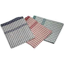 Cotton Check Teatowel 46X69cm 10Pcs Mix Colours x1