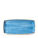Stonecast Cornflower Blue X Squared Oblong Plate 11.75" x12