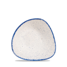 Stonecast Hints Indigo Blue Lotus Triangle Bowl 6inch x12