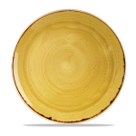 Stonecast Mustard Seed Yellow Evolve Coupe Round Plate 11.25" x12
