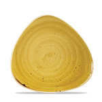 Stonecast Mustard Seed Yellow Lotus Triangle Plate 7.75" x12
