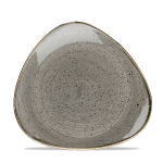 Stonecast Peppercorn Grey Lotus Triangle Plate 7.75" x12