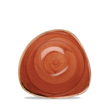 Stonecast Spiced Orange Lotus Triangle Bowl 6Inch x12 Stonecast Spiced Orange Lotus Triangle Bowl 6Inch x12
