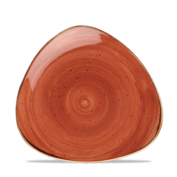 Stonecast Spiced Orange Lotus Triangle Plate 7.75Inch x12 Stonecast Spiced Orange Lotus Triangle Plate 7.75Inch x12