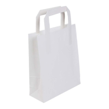 Small White Take-Away Bag 7x10x8.5inch x250