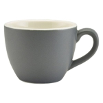 GenWare Porcelain Matt Grey Bowl Shaped Espresso Cup 9cl/3oz x6 GenWare Porcelain Matt Grey Bowl Shaped Espresso Cup 9cl/3oz x6