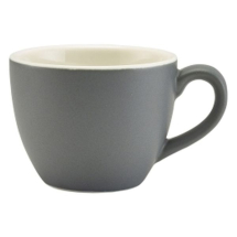 GenWare Porcelain Matt Grey Bowl Shaped Espresso Cup 9cl/3oz x6