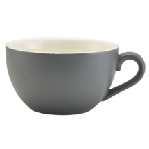GenWare Porcelain Matt Grey Bowl Shaped Cup 17.5cl/6oz x6