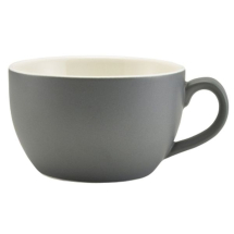 GenWare Porcelain Matt Grey Bowl Shaped Cup 25cl/8.75oz x6