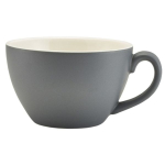 GenWare Porcelain Matt Grey Bowl Shaped Cup 34cl/12oz x6 GenWare Porcelain Matt Grey Bowl Shaped Cup 34cl/12oz x6