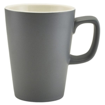 GenWare Porcelain Matt Grey Latte Mug 34cl/12oz x6