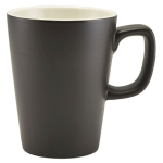 GenWare Porcelain Matt Black Latte Mug 34cl/12oz x6