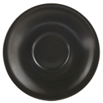 GenWare Porcelain Matt Black Saucer 16cm x6 GenWare Porcelain Matt Black Saucer 16cm x6
