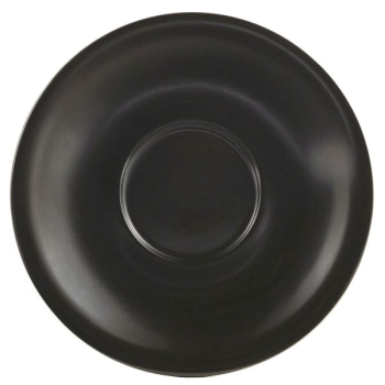 GenWare Porcelain Matt Black Saucer 16cm x6 GenWare Porcelain Matt Black Saucer 16cm x6