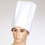 Chef's Classic 20cm Hat Medium Pleated White Disposable x 50