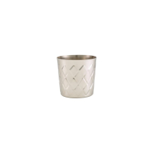 Diamond Pattern S/S Serving Cup 8.5x8.5cm x12 Diamond Pattern S/S Serving Cup 8.5x8.5cm x12