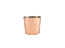Diamond Pattern Copper Plated Serving Cup 8.5 x 8.5cm x12 Diamond Pattern Copper Plated Serving Cup 8.5 x 8.5cm x12